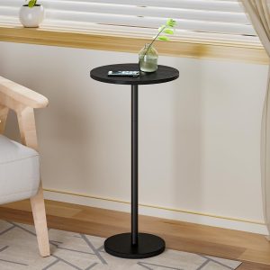Compact round drink table for the living room